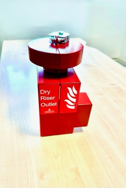 Red Anti Vandal Landing Cover C/W FB Padlock