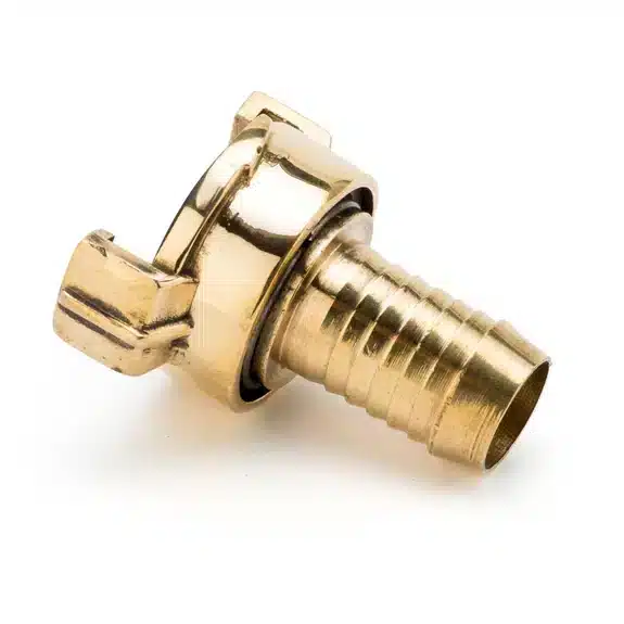 Brass Geka Style QR Water Coupling C/W Hose Tail