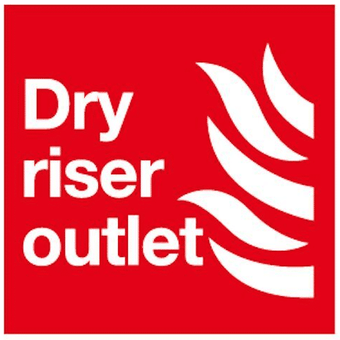 Stickers - Dry Riser Outlet (Sticky Back)