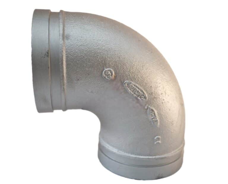 100mm 90Deg Galv Grooved Elbow