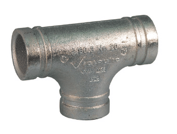 100mm Galv Grooved Equal Tee