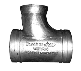 100mm x 65mm Galv Grooved Pitcher Tee