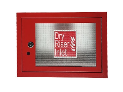 Recessed Horizontal Inlet Cabinet Red 2 way